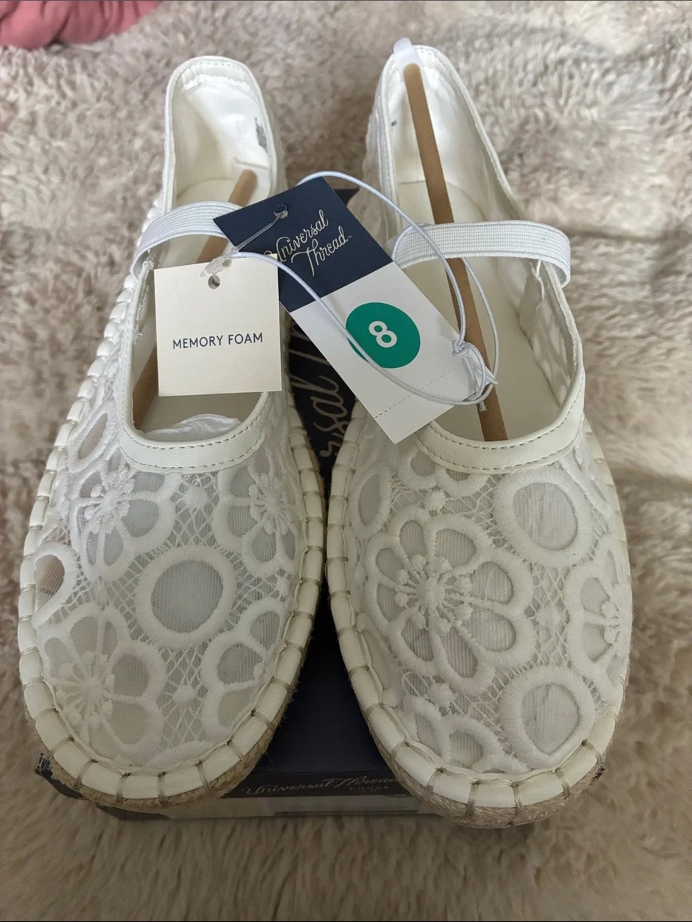 Celia Floral Lace Espadrilles •Size 8•